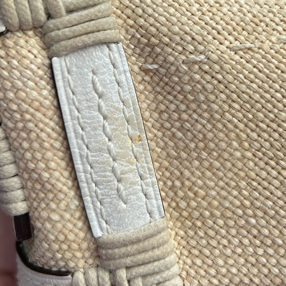 Coach 2005 Y2K Straw & Leather Hobo Bag | Woven Natural Shoulder Purse Iconic - Picture 7 of 17